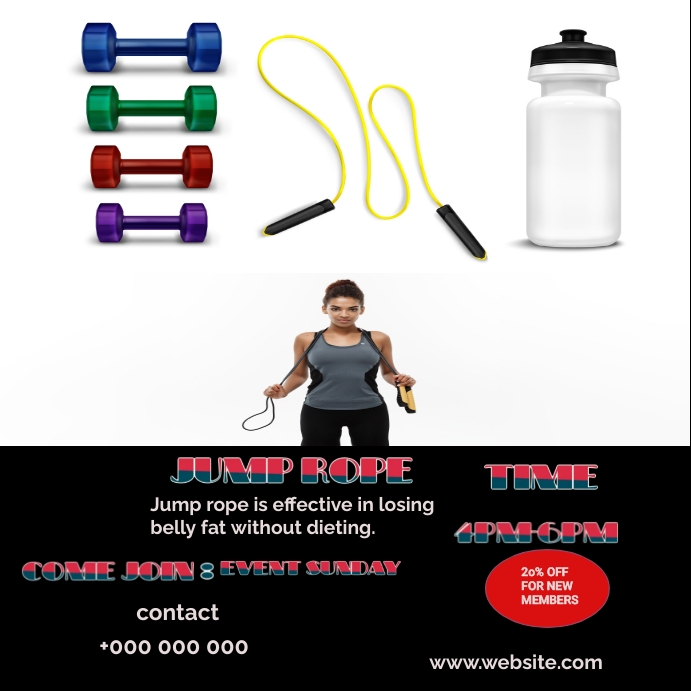 Jump rope flyer template เทมเพลต | PosterMyWall