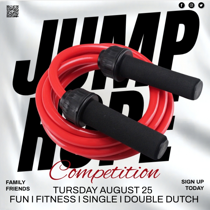 Jump Rope Event Poster Jump rope Instagram post Templat | PosterMyWall