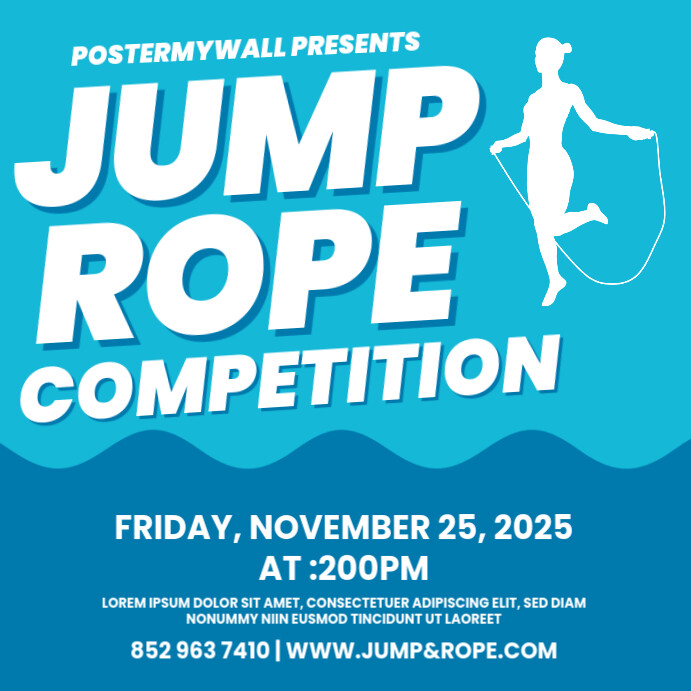 Jump Rope Event Poster Plantilla de Jump rope Instagram post | PosterMyWall