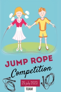 Jump Rope Event Poster ROPE LOGO Template | PosterMyWall