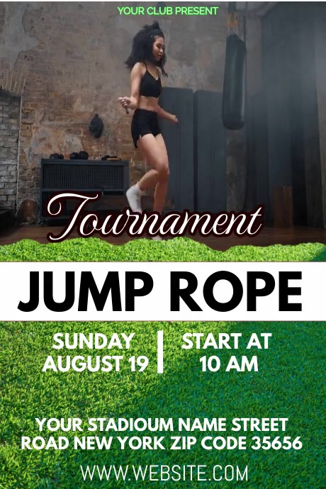 Jump Rope Tournament design Template | PosterMyWall