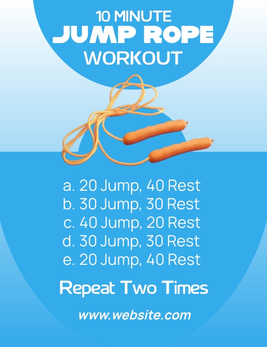 Jump Rope Workout Flyer Template PosterMyWall