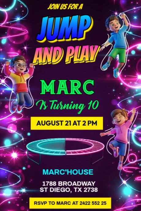 Jump Rope Event Poster Copy of jumping party | PosterMyWall
