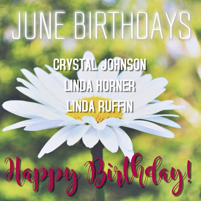 June Bithdays Instagram Post template