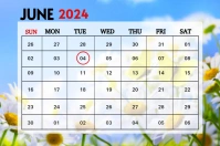June calendar Label template