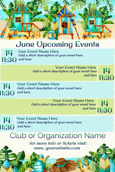 June Calendar Template | PosterMyWall