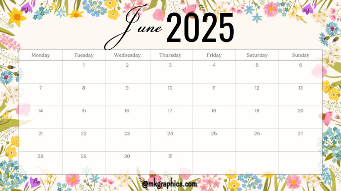 June Calendar Excel File June calendar Template | PosterMyWall
