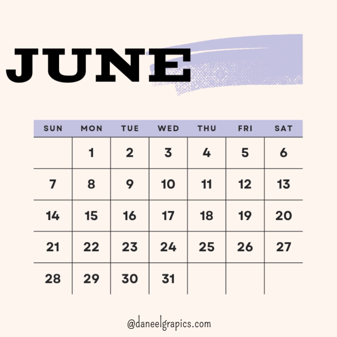 Copy of June calendar | PosterMyWall