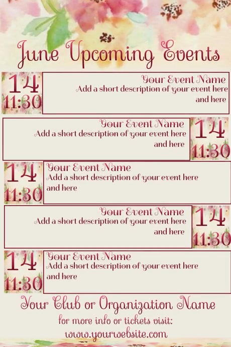 June Calendar Template PosterMyWall