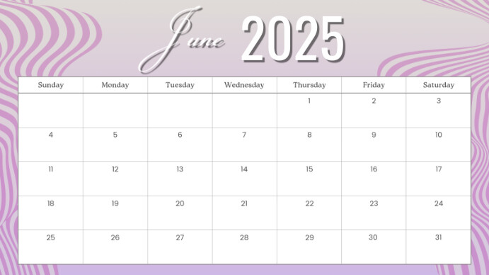 June calendar Präsentation (16:9) template