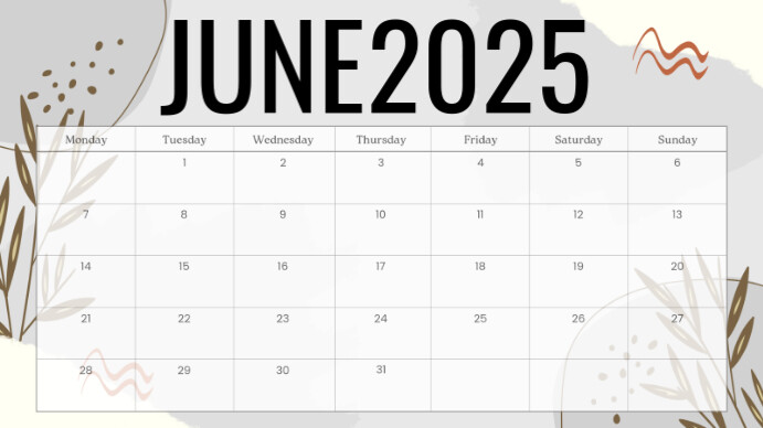 June 演示(16:9) template