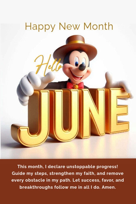 June 海报 template