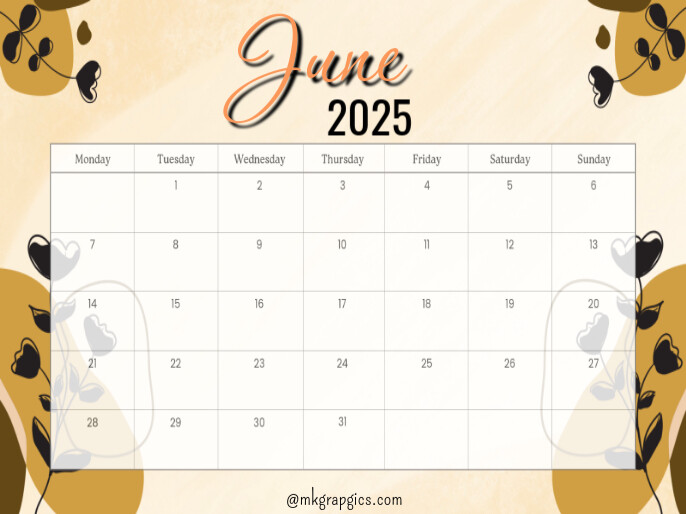 June Powerpoint Frame June Template | PosterMyWall