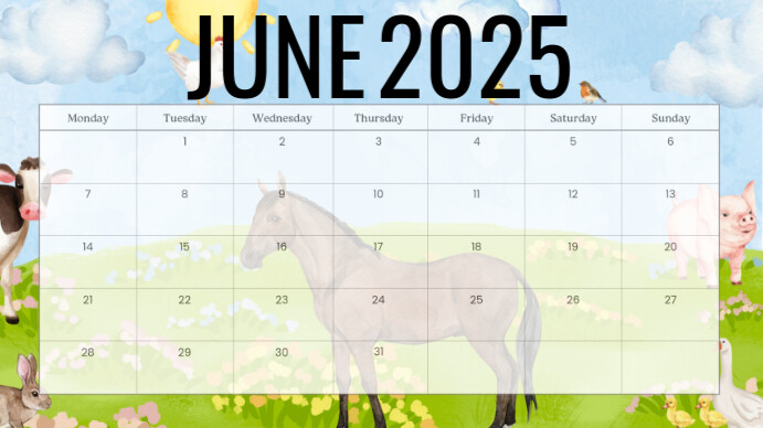 June 演示(16:9) template
