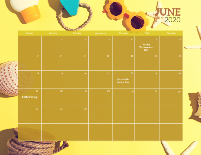 Juni Evenementenkalender Sjabloon PosterMyWall juni-evenementenkalender-sjabloon-postermywall