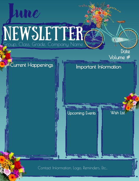 JUNE Monthly Newsletter Template PosterMyWall