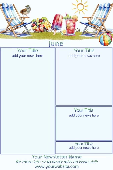 June Newsletter Examples June Newsletter by Paula Template | PosterMyWall