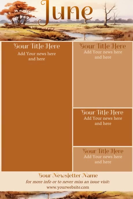 June Newsletter Examples June Newsletter by Paula Template | PosterMyWall