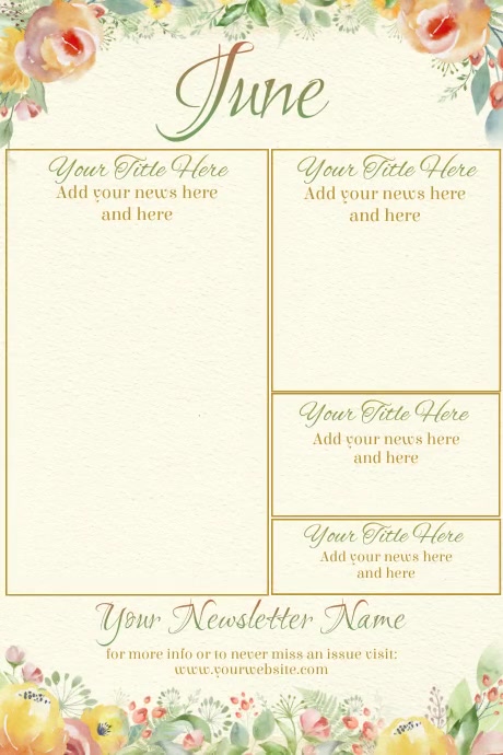 June Newsletter Examples June Newsletter Template Class Newsletter Template | Digital