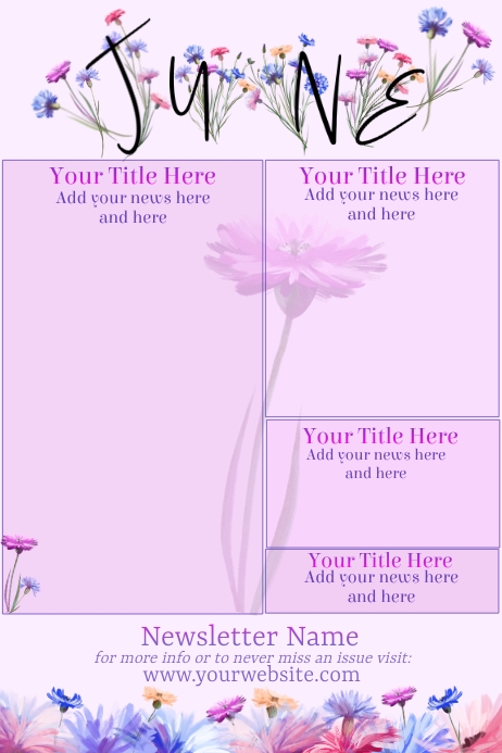 June Newsletter Examples June Newsletter by Paula Template | PosterMyWall