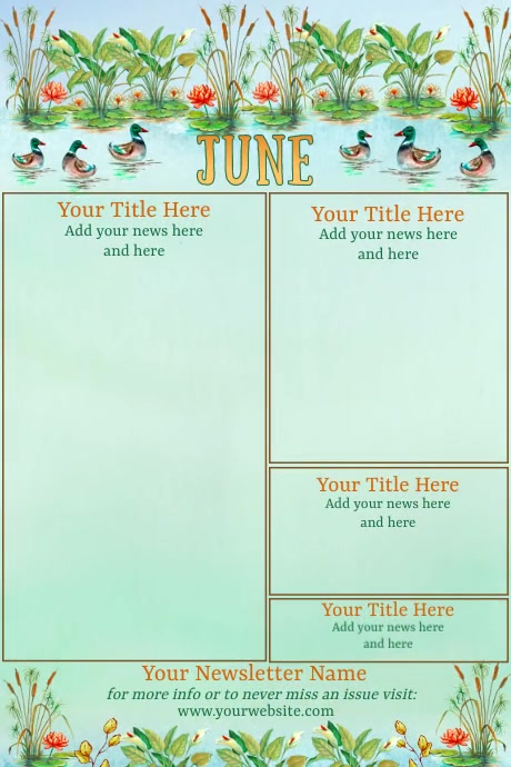 June Newsletter Examples June Newsletter by Paula Template | PosterMyWall