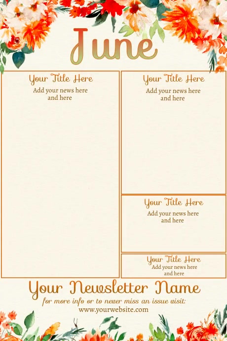 June Newsletter Examples June Newsletter by Paula Template | PosterMyWall