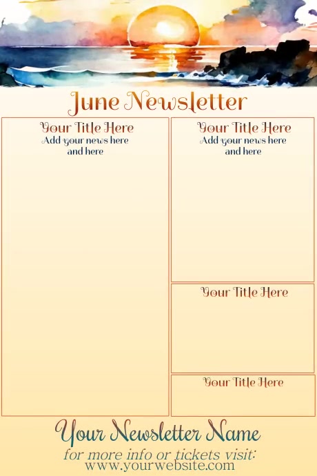 June Newsletter Examples June Newsletter Template Class Newsletter Template | Digital