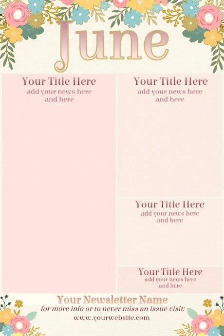 June Newsletter Examples June Newsletter by Paula Template | PosterMyWall