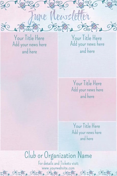 June Newsletter Examples June Newsletter Template | PosterMyWall