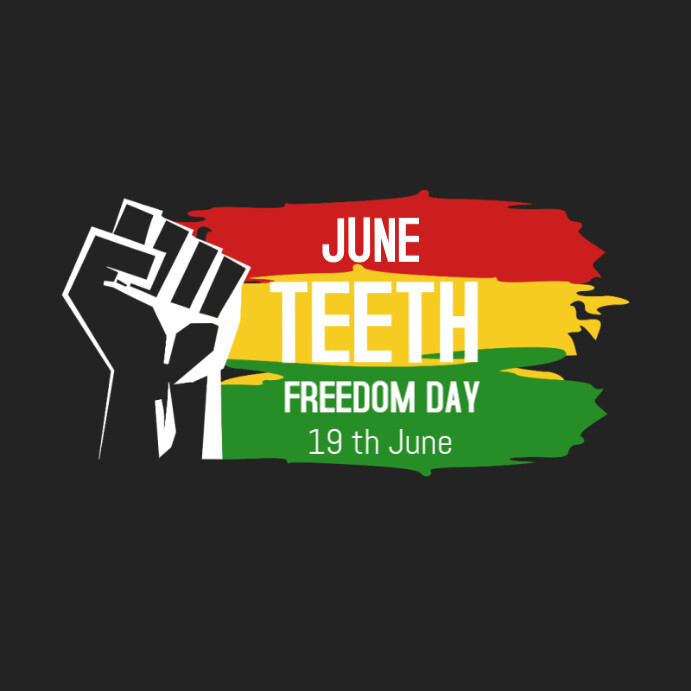 June teenth celebration Pos Instagram template