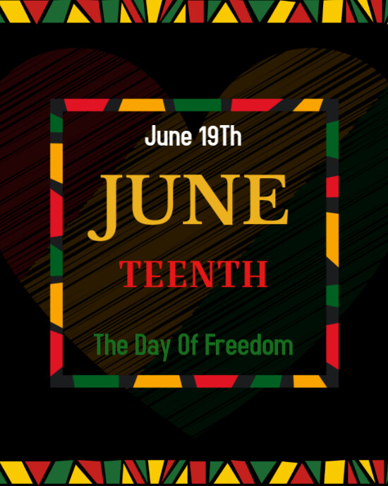 JUNE TEENTH DAY Instagram Portrait template