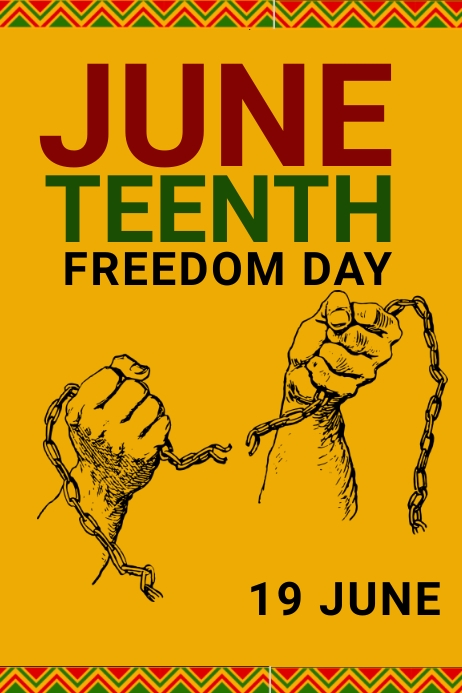 JUNE TEENTH DAY Poster template