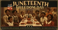 June teenth Freedom Day ภาพที่แชร์บน Facebook template