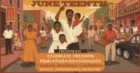 June teenth Freedom Day ภาพที่แชร์บน Facebook template