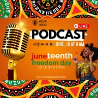 June teenth podcast Instagram Post template