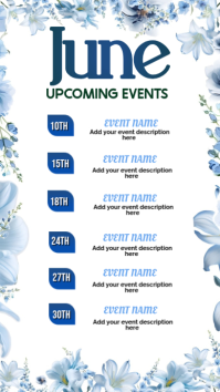 Hvid Event Schedule Pantalla Digital Template