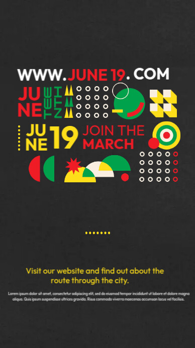 Juneteent  Day Celebration Instagram Story template
