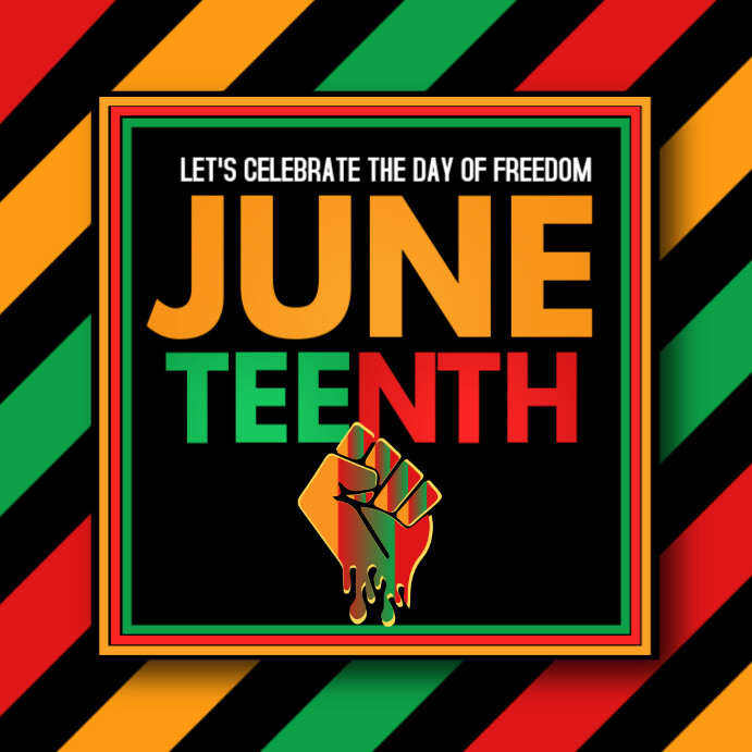 Juneteenth, liberation, freedom, day, design, template Instagram Post