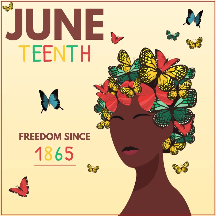 Juneteenth, Freedom since 1865 Wpis na Instagrama template