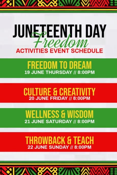 Juneteenth Activities Template | PosterMyWall