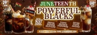 Juneteenth Brew of Pride Drinks Facebook Cover Photo template