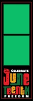 Juneteenth Celebrate Freedom 2x6 Photo Frame Template Banner 2' × 6'