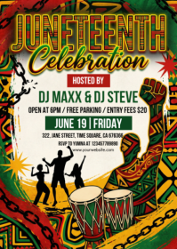 Juneteenth Celebration A6 template