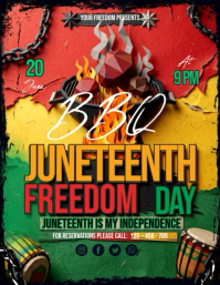 Juneteenth Celebration BBQ Flyer Video Pamflet (VSA Brief) template