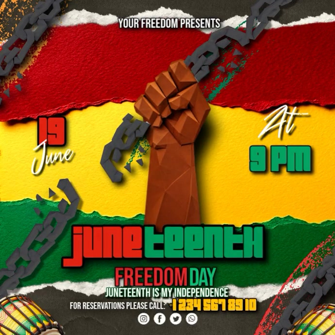 Juneteenth Celebration Template | PosterMyWall