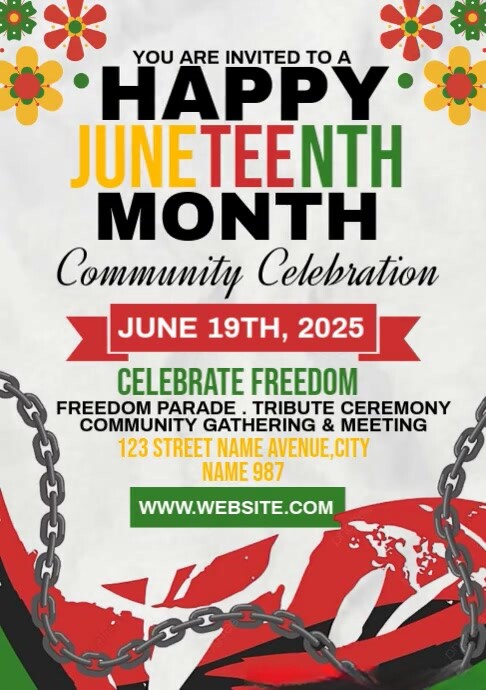 Juneteenth Celebration Template | PosterMyWall