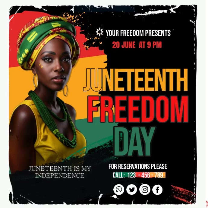 Juneteenth Post Design Juneteenth Celebration Template | PosterMyWall