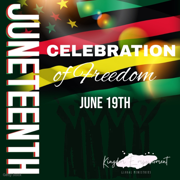 juneteenth celebration Publicação no Instagram template