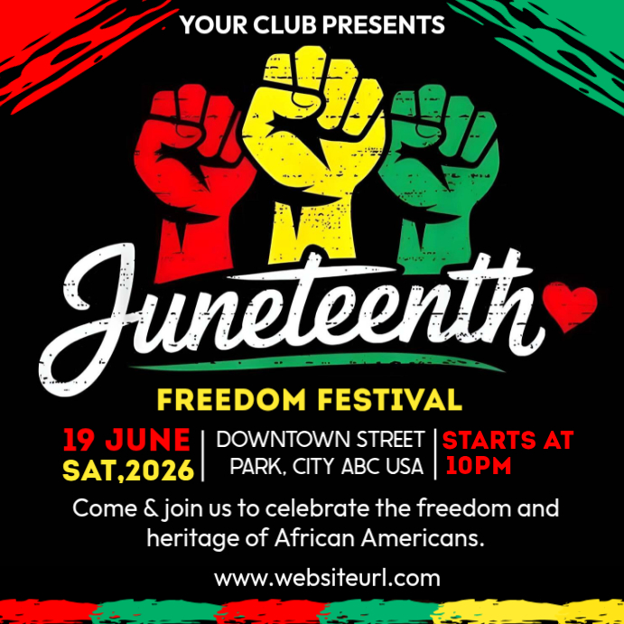 Juneteenth Celebration Template | PosterMyWall