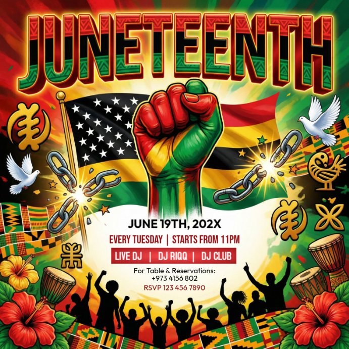 Juneteenth Celebration Instagram Post Template | PosterMyWall